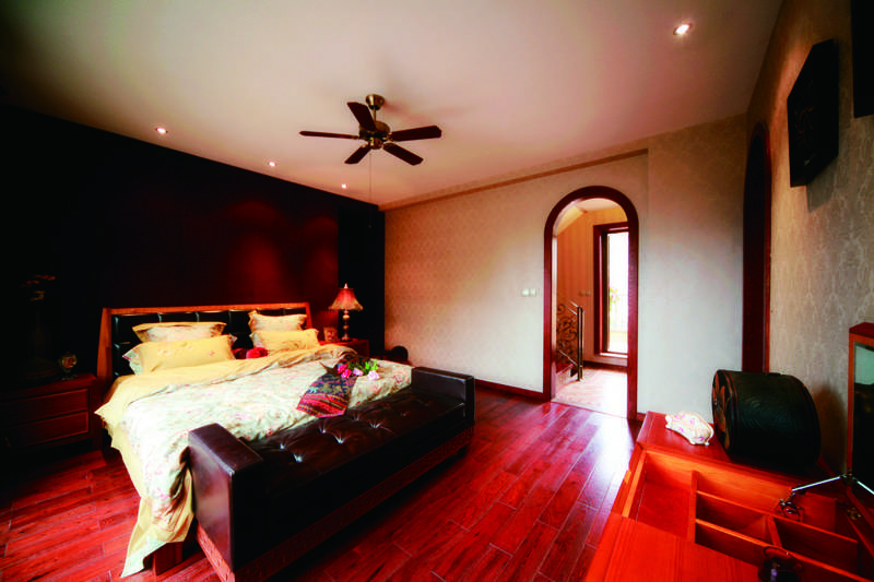红木新中式卧室装修效果图