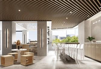 110m&sup2;餐饮店铺装修，时尚简洁